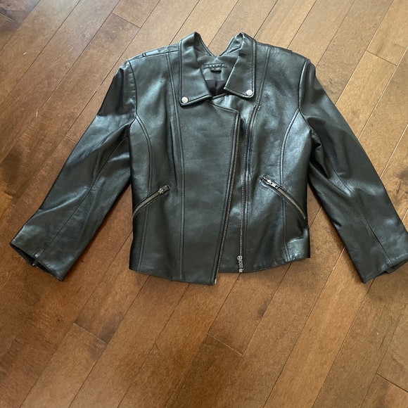 Theory leather jacket size 10 - Picture 1 of 2